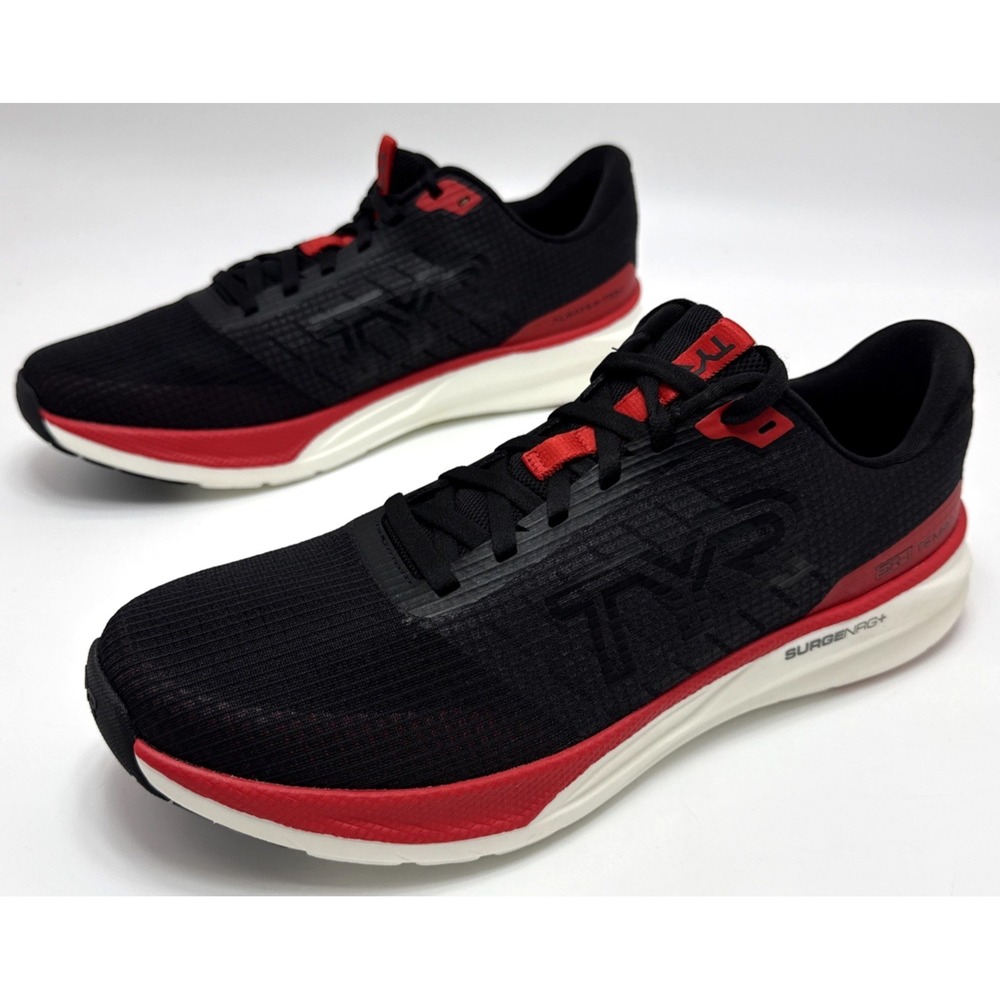 TYR SR-1 TEMPO Trainer Sneakers Mens Size 10.5 Black Red White